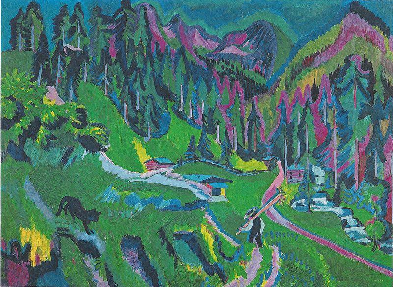 Ernst Ludwig Kirchner Landschaft Sertigtal China oil painting art